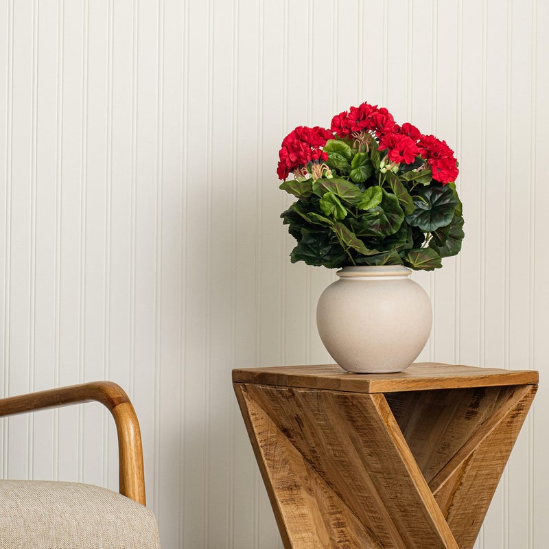 Vickerman Everyday 17.5" Artificial Red Geranium Bush - Premium Faux Floral Decor for Wedding or Everyday Arrangements - Maintenance Free Flowers - Reliable and Durable - Image 3
